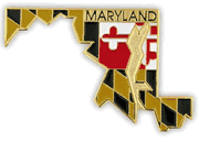 Maryland Map Lapel Pin - Updated Version