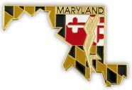 Maryland Map Lapel Pin - Updated Version