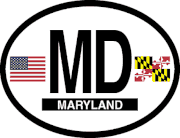 Maryland Flag It Oval Decal