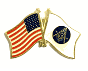 Masonic Flag Lapel Pin - Double