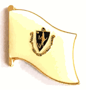 Massachusetts Flag Lapel Pin - Single