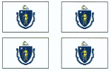 Massachusetts Flag Stickers
