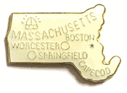 Massachusetts Map Lapel Pin