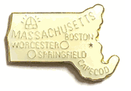 Massachusetts Map Lapel Pin