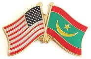 Mauritania Flag Lapel Pin - Double