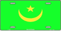 Old Mauritania Flag License Plate