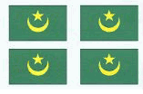 Old Mauritania Flag Stickers - Sheet of 50
