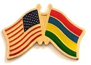 Mauritius Flag Lapel Pin - Double 