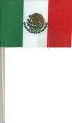 Mexican Miniature Cotton Stick Flags 4"x6" 