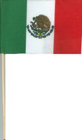 Mexican Miniature Cotton Stick Flags 4"x6" 