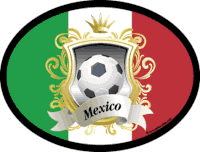 Mexico Soccer Flag It Oval Decal
