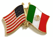 Mexico Flag Lapel Pin - Double