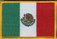 Mexico Flag Patch - Rectangle