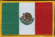Mexico Flag Patch - Rectangle
