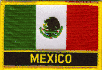 Mexico Flag Patch with Name