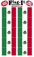Mexico Flag Stickers 50 stickers per package