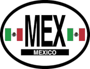 Mexico Flag It Oval Decal