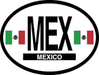 Mexico Flag It Oval Decal
