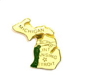 Michigan Map Lapel Pin