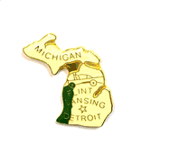 Michigan Map Lapel Pin
