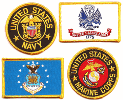 Military Flag Patches