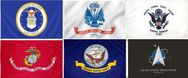 3'x5' Polyester Military Flag Set - 1 of each Military Branch - 6 Flags