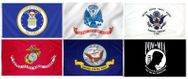 3'x5' Polyester Military Flag Set - 6 flags with POW/MIA