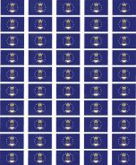 Military Set of Flag Stickers -  6 Sheets