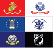 US Military Set - 7 Flags