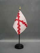 Miniature Cross of Burgundy Desk Flag