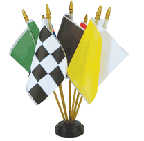 Miniature Racing Flag Set - Plastic 