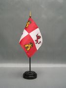 Miniature Royal Std of Spain Desk Flag