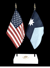 Minnesota and US Flag Executive Desk Set - New Design