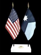 Minnesota and US Flag Executive Desk Set - New Design