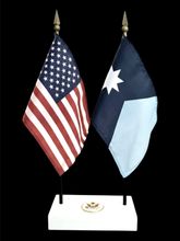 Minnesota and US Flag Executive Desk Set - New Design