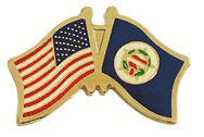 Minnesota Flag Lapel Pin - Double - Old Version