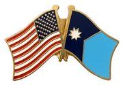 Minnesota Flag Lapel Pin - Double - New Version