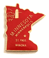 Minnesota Map Lapel Pin 