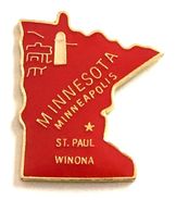 Minnesota Map Lapel Pin 