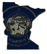 Minnesota Map Lapel Pin - Updated Version