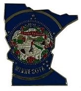 Minnesota Map Lapel Pin - Updated Version