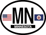 Minnesota Flag It Oval Decal
