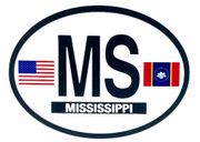 Mississippi Flag It Oval Decal
