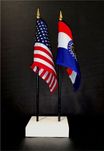 Missouri and US Flag Desk Set