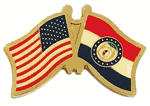 Missouri Flag Lapel Pin - Double