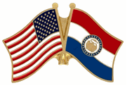Missouri Flag Lapel Pin - Double