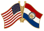 Missouri Flag Lapel Pin - Double