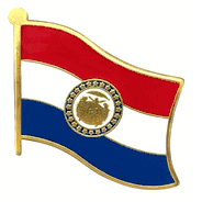 Missouri Flag Lapel Pin - Single