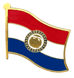 Missouri Flag Lapel Pin - Single