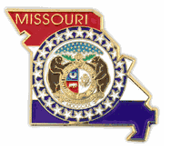 Missouri Map Lapel Pin - Updated Version